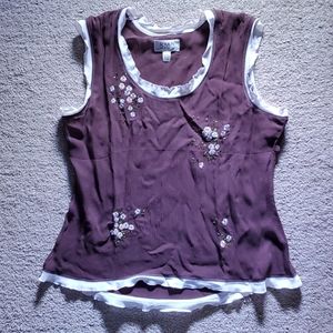 Ryan Michael Silk Tank L